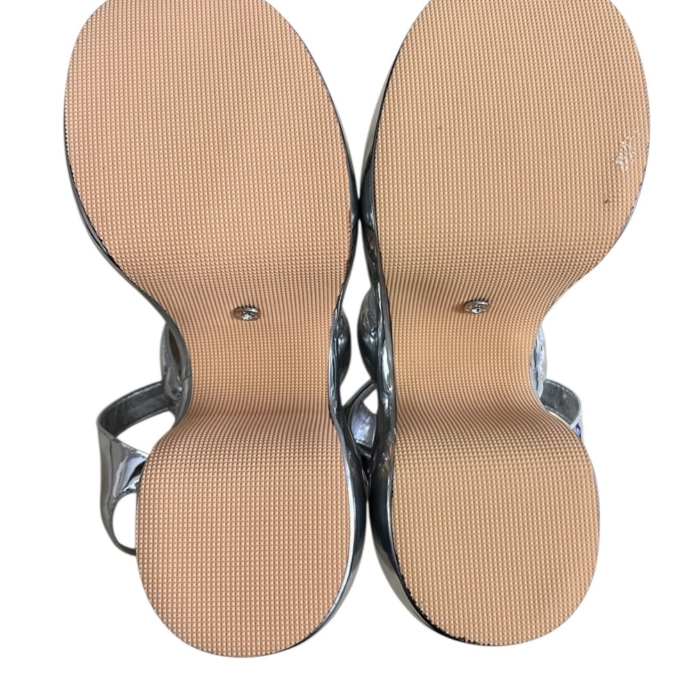 AKIRA Silver Strappy Sandals - Picture 4 of 4